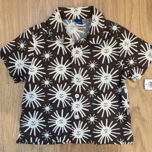 Old Navy Short-Sleeve Linen-Blend Camp Shirt for Toddler Boys